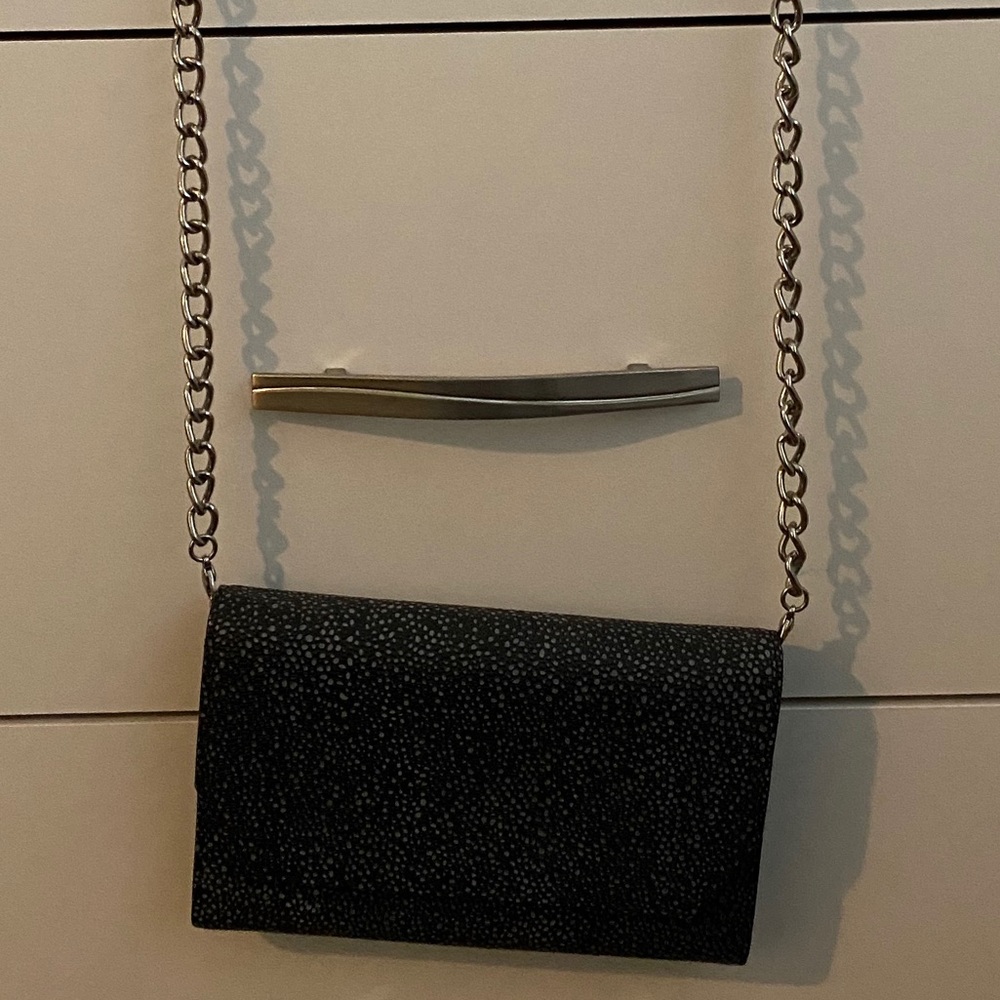 black and light grey speckled crossbody !!